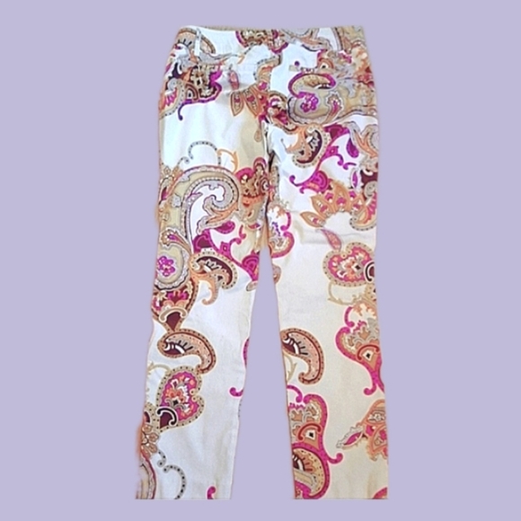 Cachè White Paisley Straight Pants - Picture 4 of 5